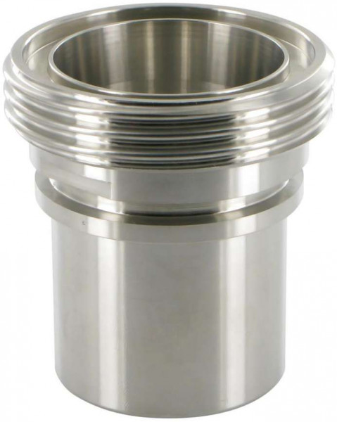 Milchrohrverschraubung - DIN 11851 - Schlauch  Stutzen Glatt- Außengewinde - DN40 x 38mm - Edelstahl 316