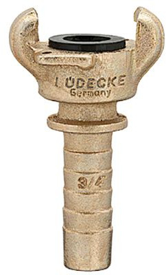 Lüdecke-Klauenkupplung SKA mit Schlauchtülle & Rastkante - SKA 13 - 1/2" (13 mm)