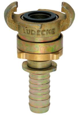 Lüdecke claw coupling SSG-S with hose tail & locking edge - SSG 13 S - 1/2" (13 mm)