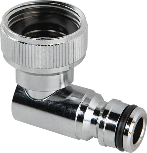 Tap Adapter Angular connection on tap 3/4" female thread - rotary brass/chrome