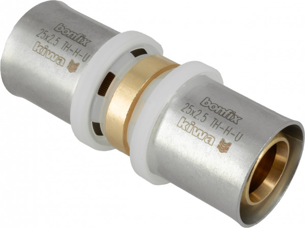 BONFIX Alu-press Straight coupling 25 mm