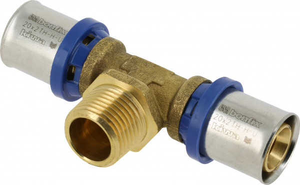 Bonfix Alu-press fittings T-coupling 25 x 3/4 x 25 -