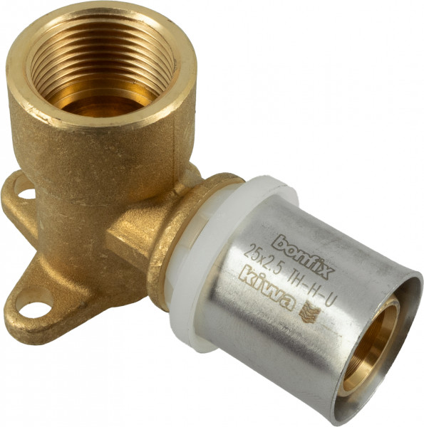Bonfix Alu-Pressfittings Wandplattenkupplung 3/4 x 25 Höhe = 52 mm -