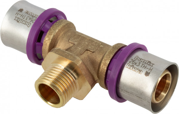 BONFIX Alu-press Tee male 26 x 1/2" x 26 mm