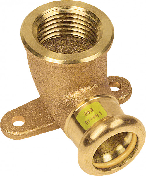 Bonfix Pressfittings, rotkupfer, GAS-Wandplattenkupplung (Silikon) 1/2 x 15 mm (Silikon) -