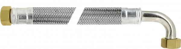 Bonfix Flexible stainless steel connection pipes for water DN20 Flexible stainless steel connection pipes at right angles