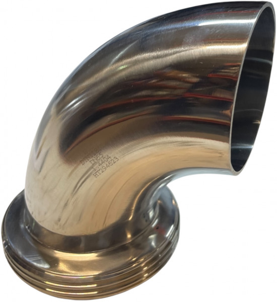 Dairy Fitting - DIN 11851 - Elbow 90° - Male x Weld - DN32 - Stainless Steel 316