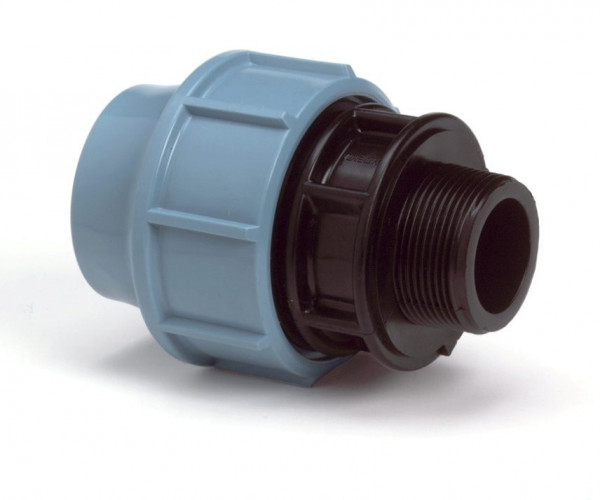 Adaptor for pe/tylene - 63 mm x 2" male thread - 16 bar