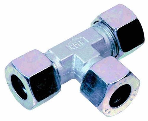 Schneidringkupplung – T-Kupplungen – Verbindungskupplung – inklusive Mutter und Schneidring – T 14 S