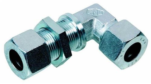 Cutting ring coupling - Straight connecting couplings - Right-angle bulkhead coupling - Including nut and cutting ring - WSV 15 L