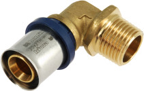 BONFIX Alu-press Elbow male 3/8" x 16 mm
