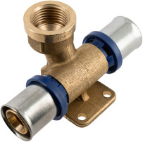 Bonfix Alu-Pressfittings Wandplattenkupplung gerade 16 x 1/2 x 16 -