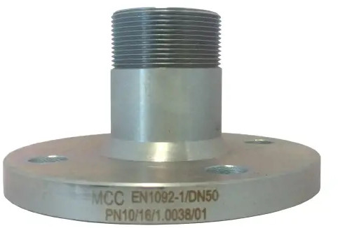 1 1/2" Flanschgewindenippel, 2" AG, Edelstahl