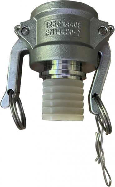 C&G Coupler type C SS - 1 1/4", PFA coated - White