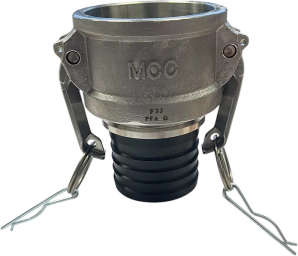 MT Kamlok Typ C 1 1/4", PFA-beschichtet - Schwarz