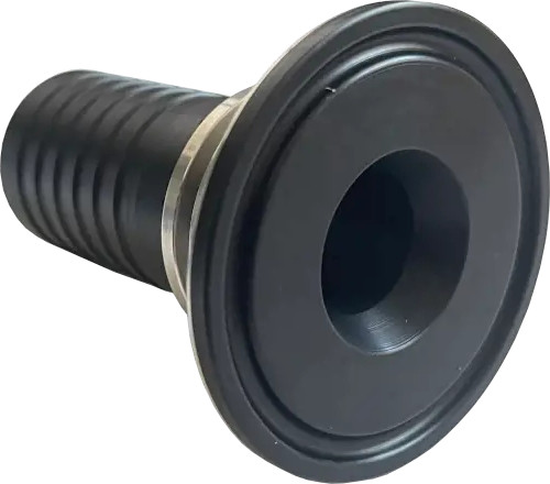 1 1/2" CLAMP with serrated PFA coated hose shank