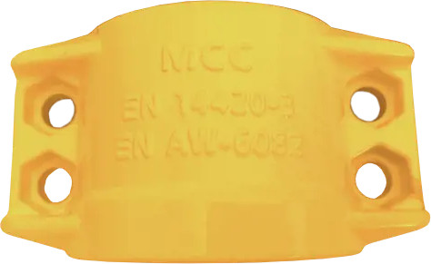 Klemmschalen ALU gelb Spannbereich 36-39mm