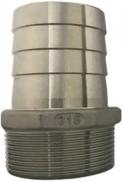 Male thread hose shank without collar SS - 2