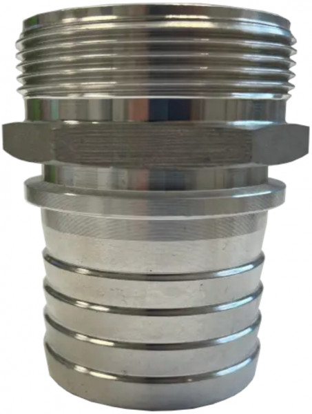 LNC-Kupplung – Außengewinde – gezahnter Schlauchschaft - Aluminium