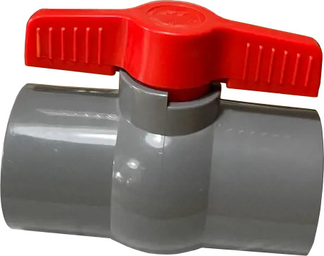 PVC Ball valve 1/2" Female/Female - Grey