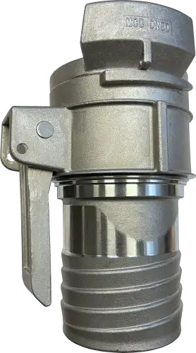 DN80 Guillemin coupling hel. Shank/comp. hose SS - Safety handle