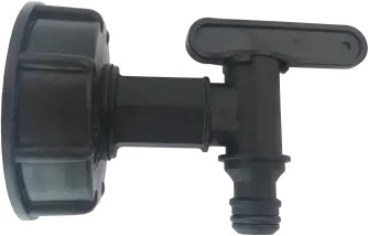 IBC 2" IG mit Auslaufbogen und QuickConnector