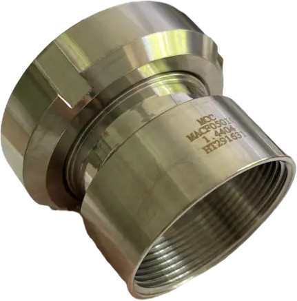 Macon Coupling - Female Coupling - Female x Male Thread - with Assembled Nut