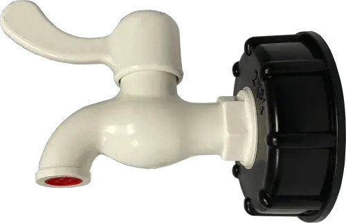 IBC 2" IG mit Auslaufbogen Weiss