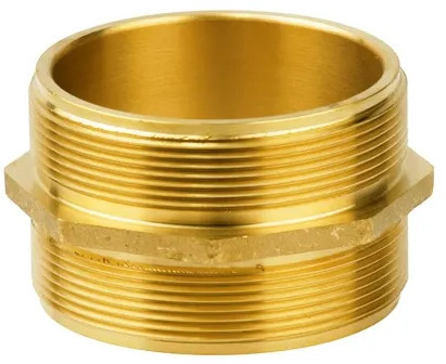 Tank truck coupling double nipple - Brass - 1/2"
