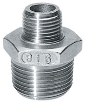Reduziernippel Nr. 245 Edelstahl - 1/2" x 3/8"