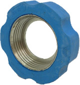 Milk coupling - Dairy coupling - DIN 11851 - Universal union - Rubber protective ring - DN38 - Stainless steel 304