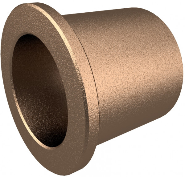 Cylindrical Bearing - Slide Bearing Flanged - SIB-MET - Sintered Bronze - 6/12/142x6 mm