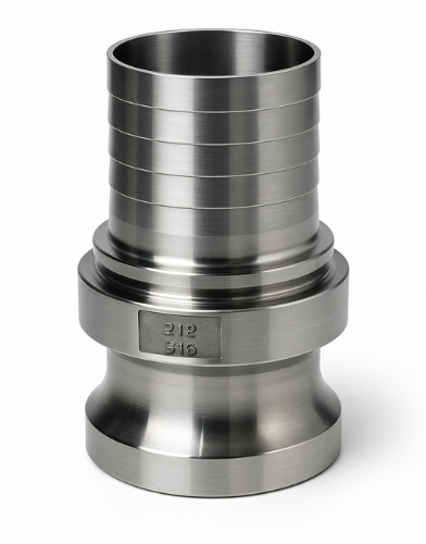 Camlock Male with Hose Tail - Type ES - Ribbed Tail - Aluminum