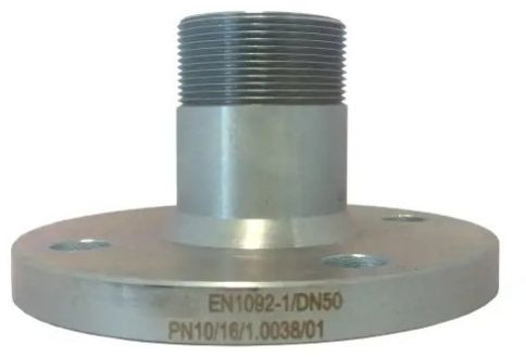 2" Flange with male thread, long - SS