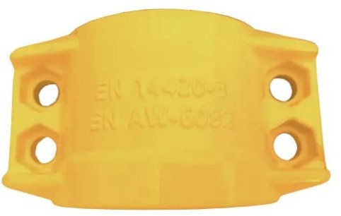 Safety clamp 30-33 mm aluminium yellow
