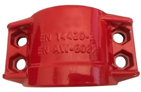 Klemmschalen ALU rot Spannbereich 89-93mm