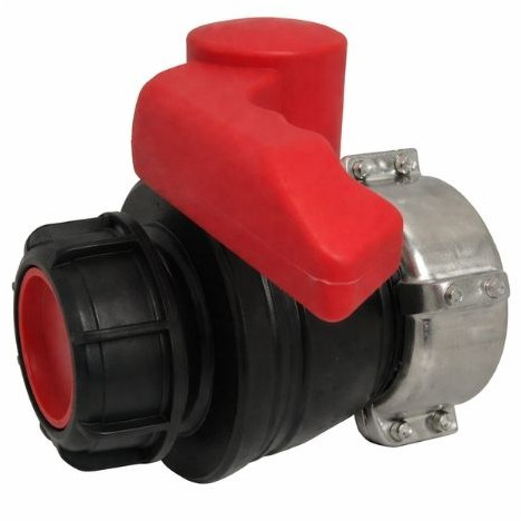 IBC Kugelhahn - S60x6 - Roter Griff