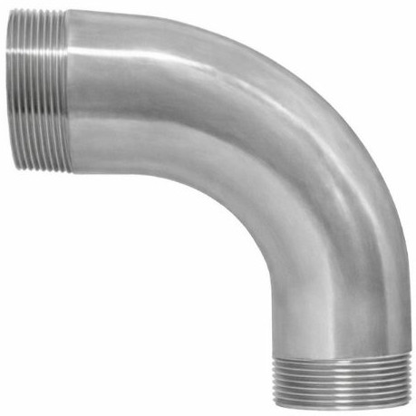 Milchrohrverschraubung - DIN 11851 - Bogen 90° - AG x AG BSPP flachdichtend - 4" x 4" - RVS 316