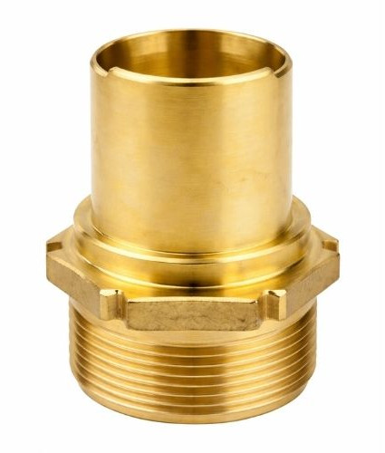 Tank Truck Coupling Hose tail - Brass - 50mm x 2" male thread