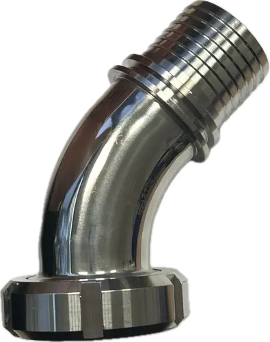 SMS Coupling DN63 Female 45° Elbow with hose shank