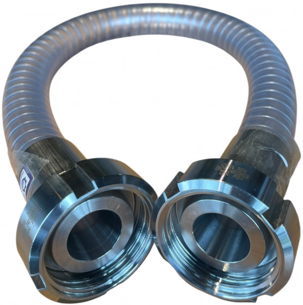 Dairy Hose - Food Hose Transparant PVC - Complete with Dairy Fittings DIN11851 - DN40 - 0,5meter