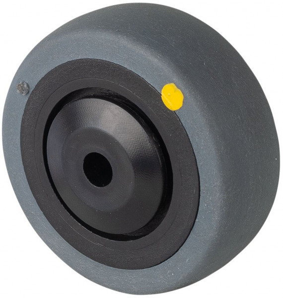 Rubber wheel, electrically conductive