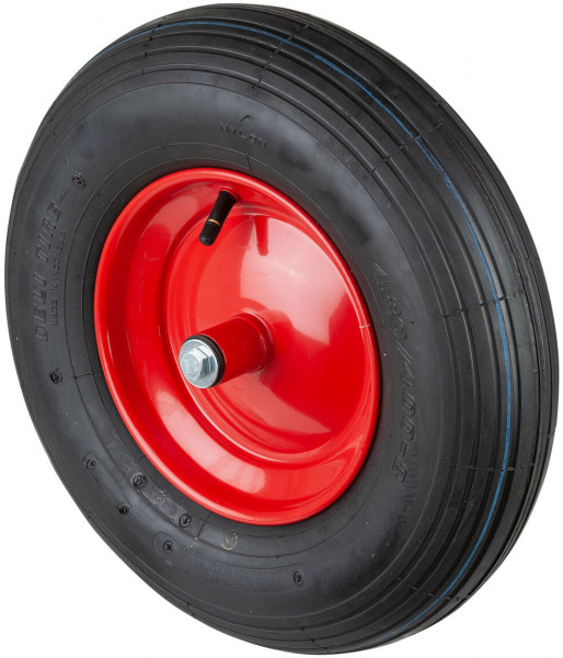 Wheelbarrow wheel with axle