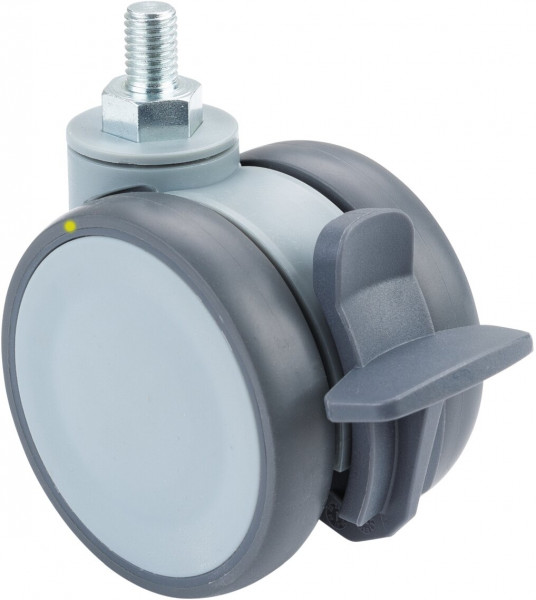 Plastic twin wheel with brake Art.-Nr. F431.076