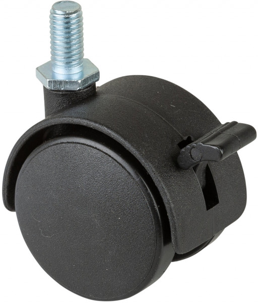 Plastic twin wheel with brake Art.-Nr. F85.040.G08