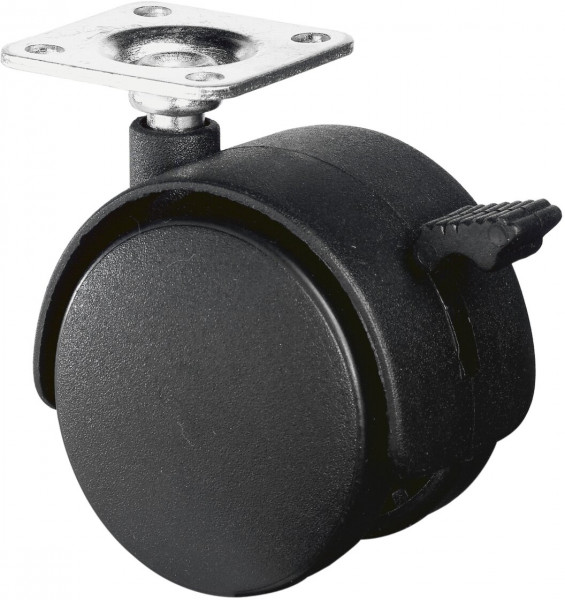 Kunststoff-Doppelrolle mit Bremse Art.-Nr. F85.050.PL