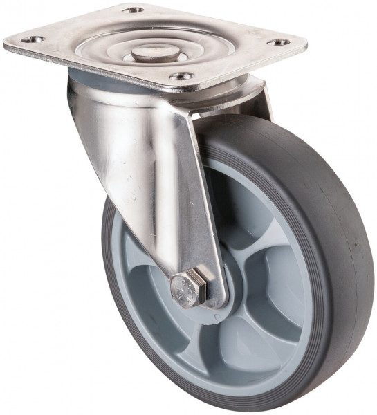 Stainless steel transport castor Art.-Nr. H100.B43.160