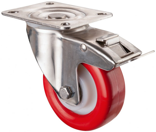 Stainless steel transport castor Art.-Nr. H100.B71.100