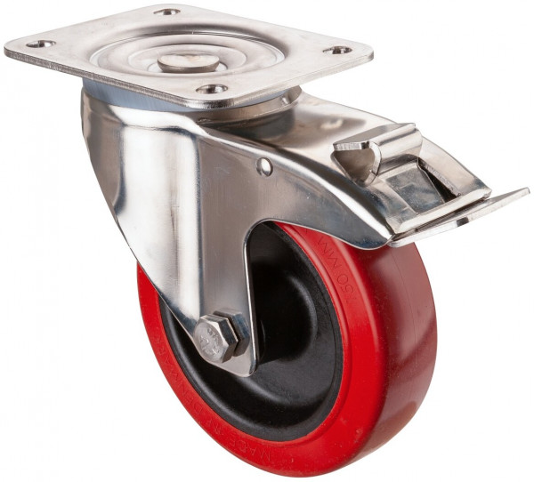 Stainless steel transport castor Art.-Nr. H120.B21.150