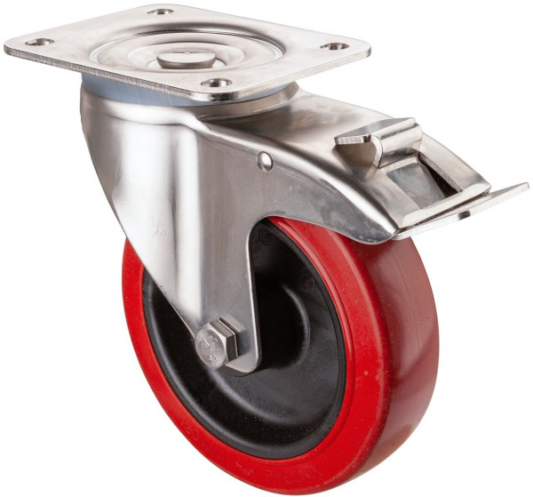 Stainless steel transport castor Art.-Nr. H120.B21.160